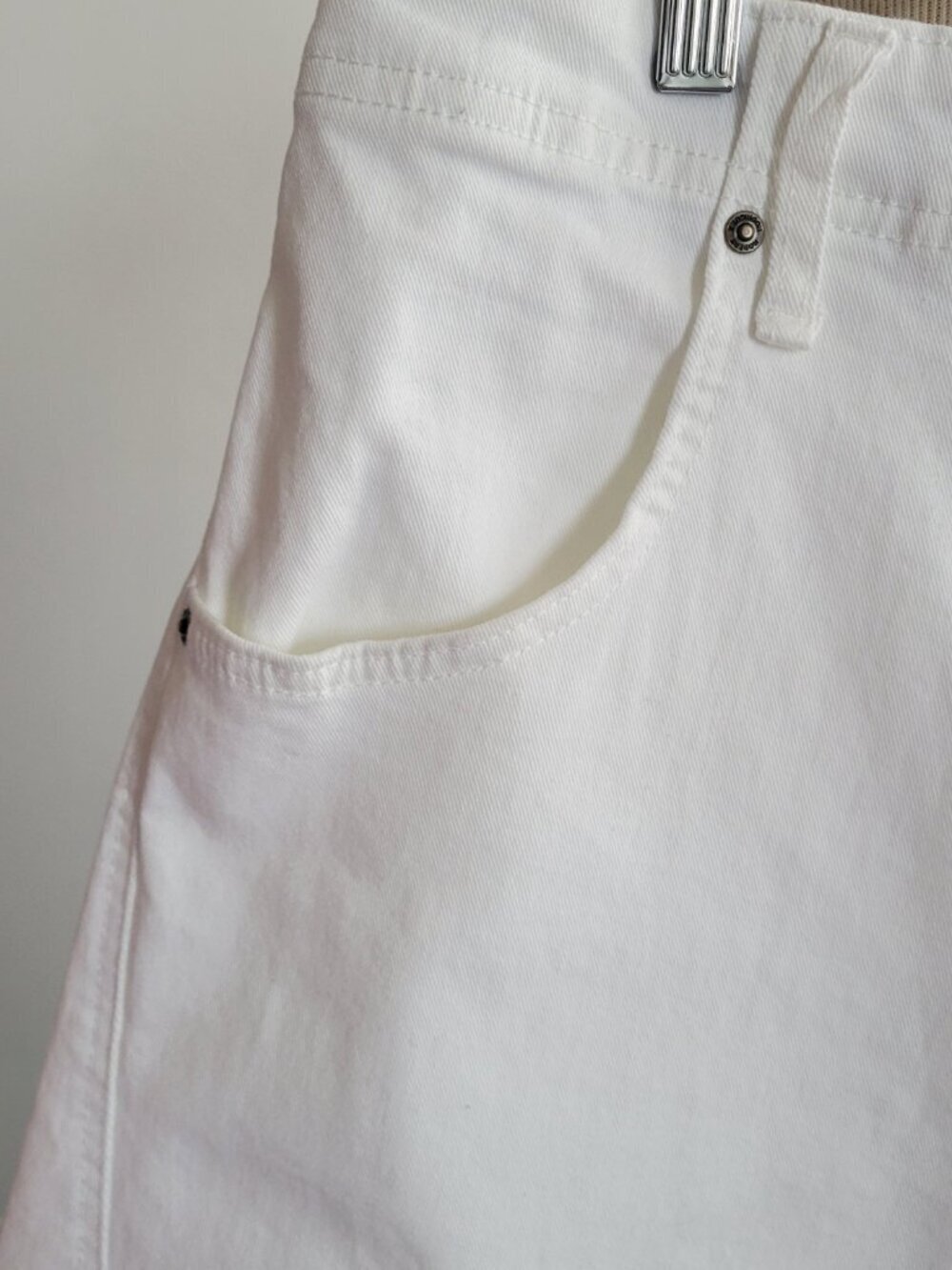 Robert Rodriguez Chalk Barrel Seamed High White Denim Jeans - Picture 6 of 16